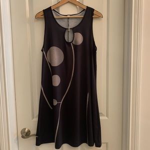 Printed Tank Sleeveless Dress Hollow V-Neck Swing A Line Mini Sundress